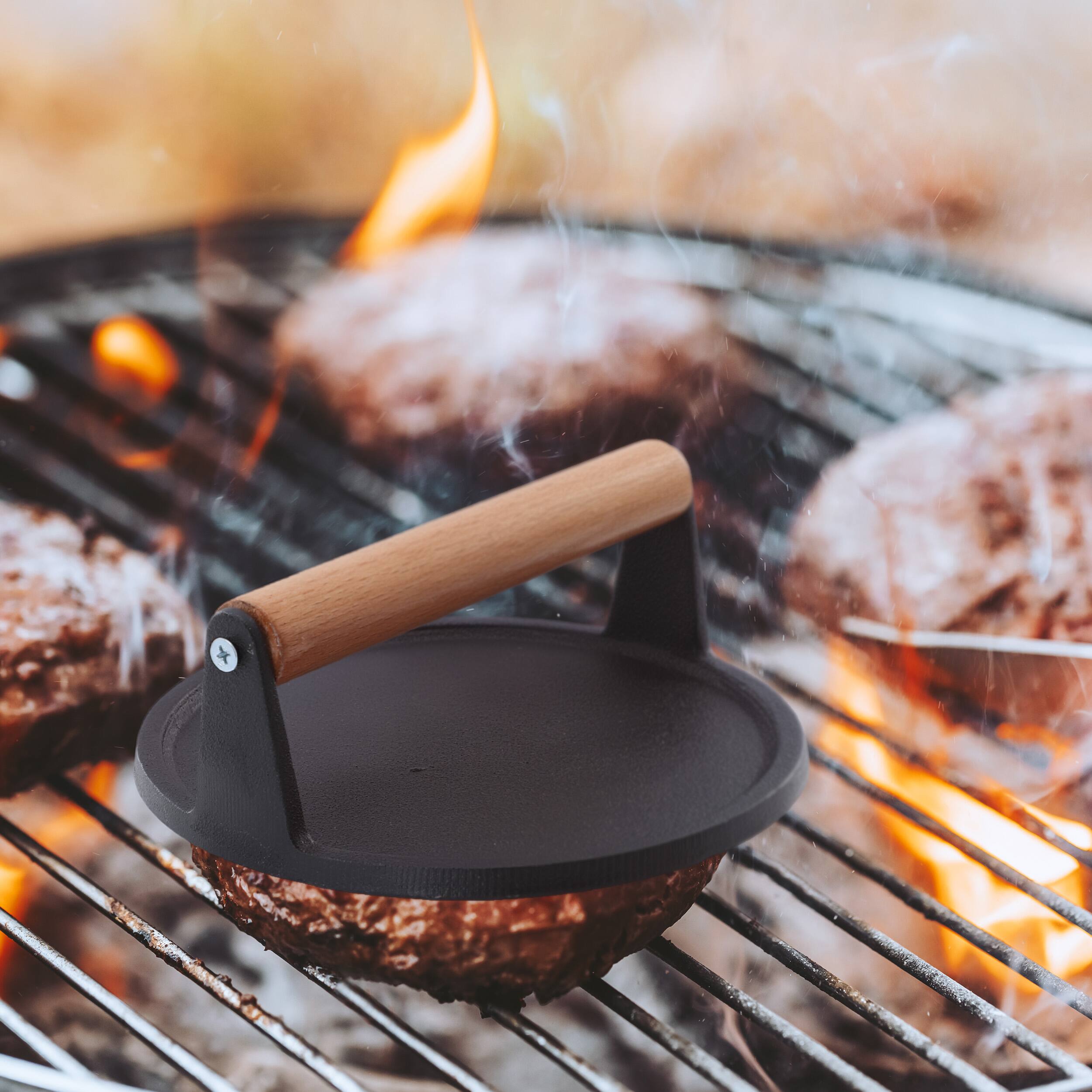 Alt View 4. Mega Chef - MegaChef 7.5 Inch Round Heavy Duty Cast Iron Grill Press.