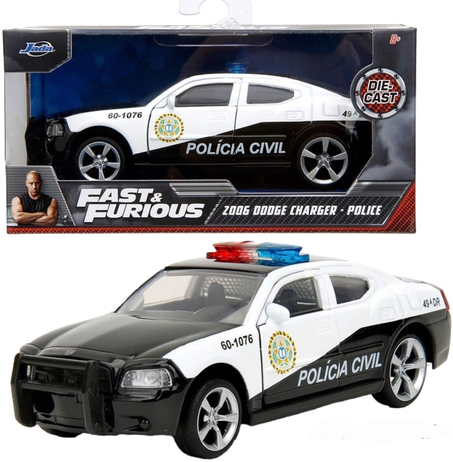Jada Toys 1:32 Fast & Furious 5 2006 Dodge Charger Police Car