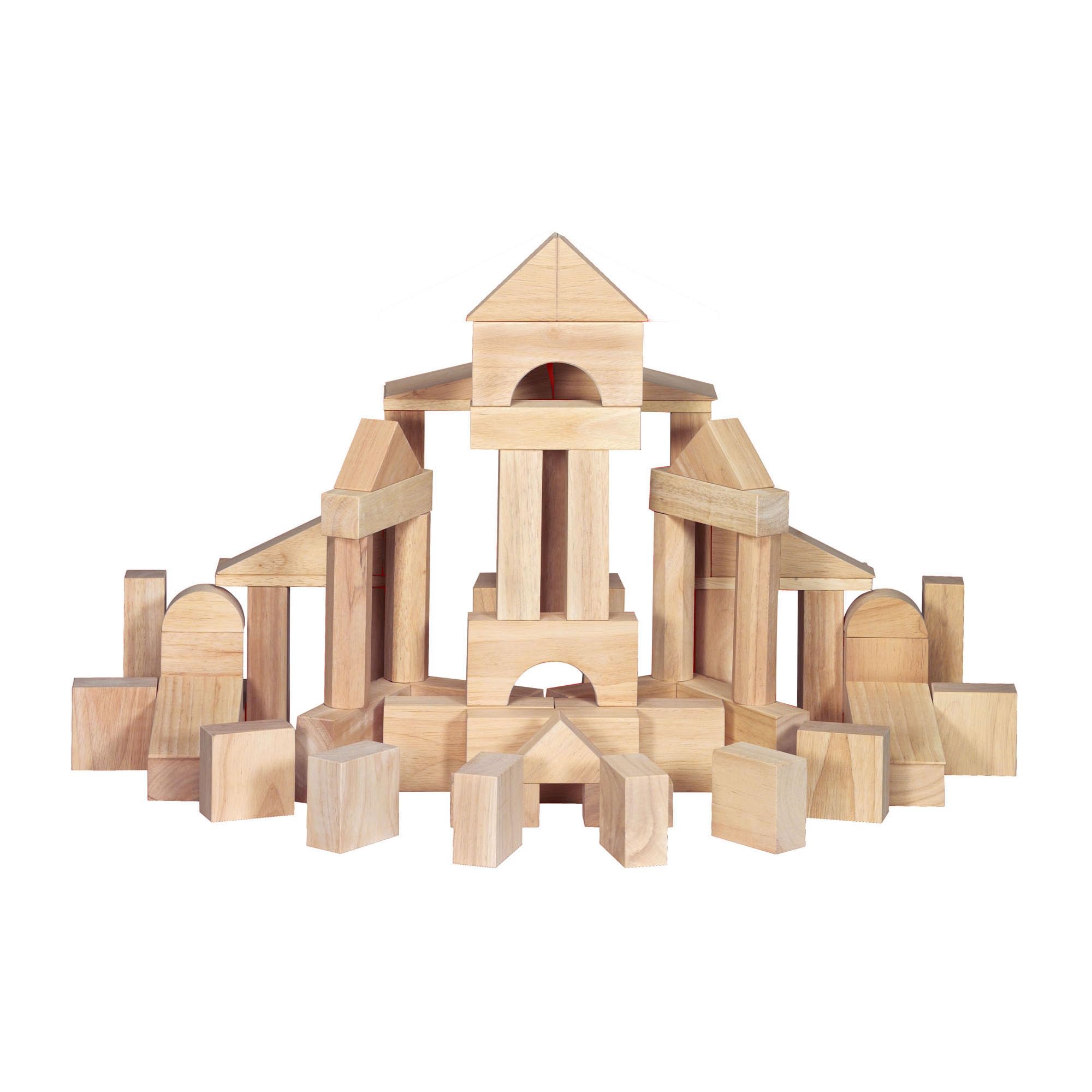 Front. NICHOLAS KLEIN - Standard Unit Solid-wood Building Blocks With Wooden Storage Tray 60 Pcs - Default.