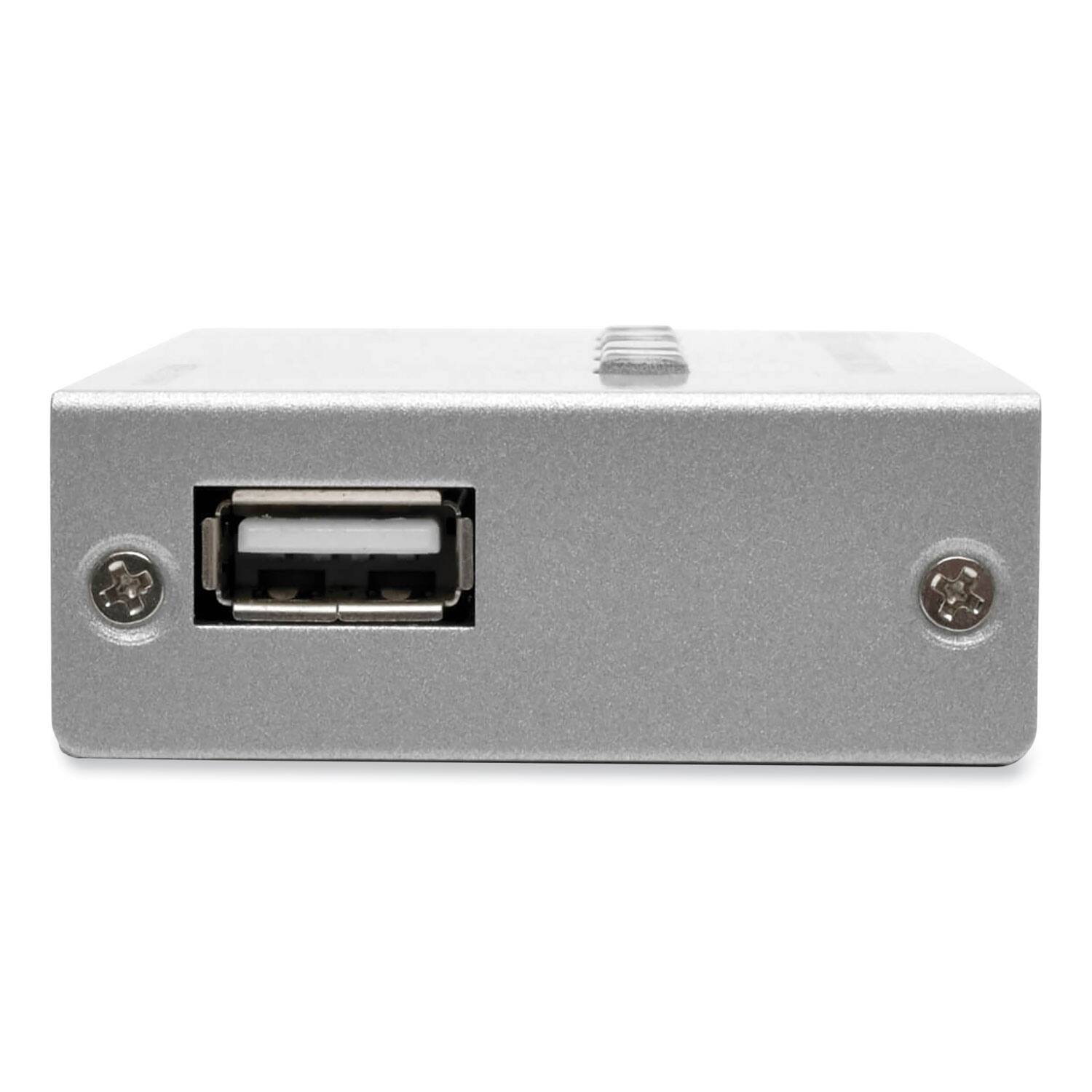 Alt View 4. Tripp Lite - Tripp Lite U215-004-R 4 Ports USB 2.0 Printer/Peripheral Sharing Switch - Silver.