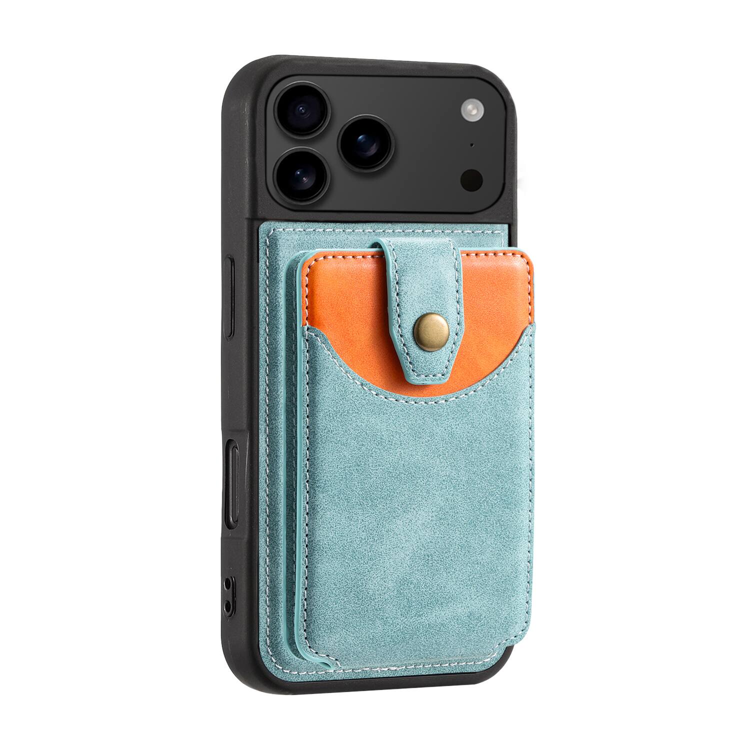 Alt View 2. Dteck - For Apple iPhone 17 Pro Wallet Case,2-in-1 Magnetic Detachable PU Leather Wallet Flip Stand Card Holder TPU Inner Cover - Mintgreen.
