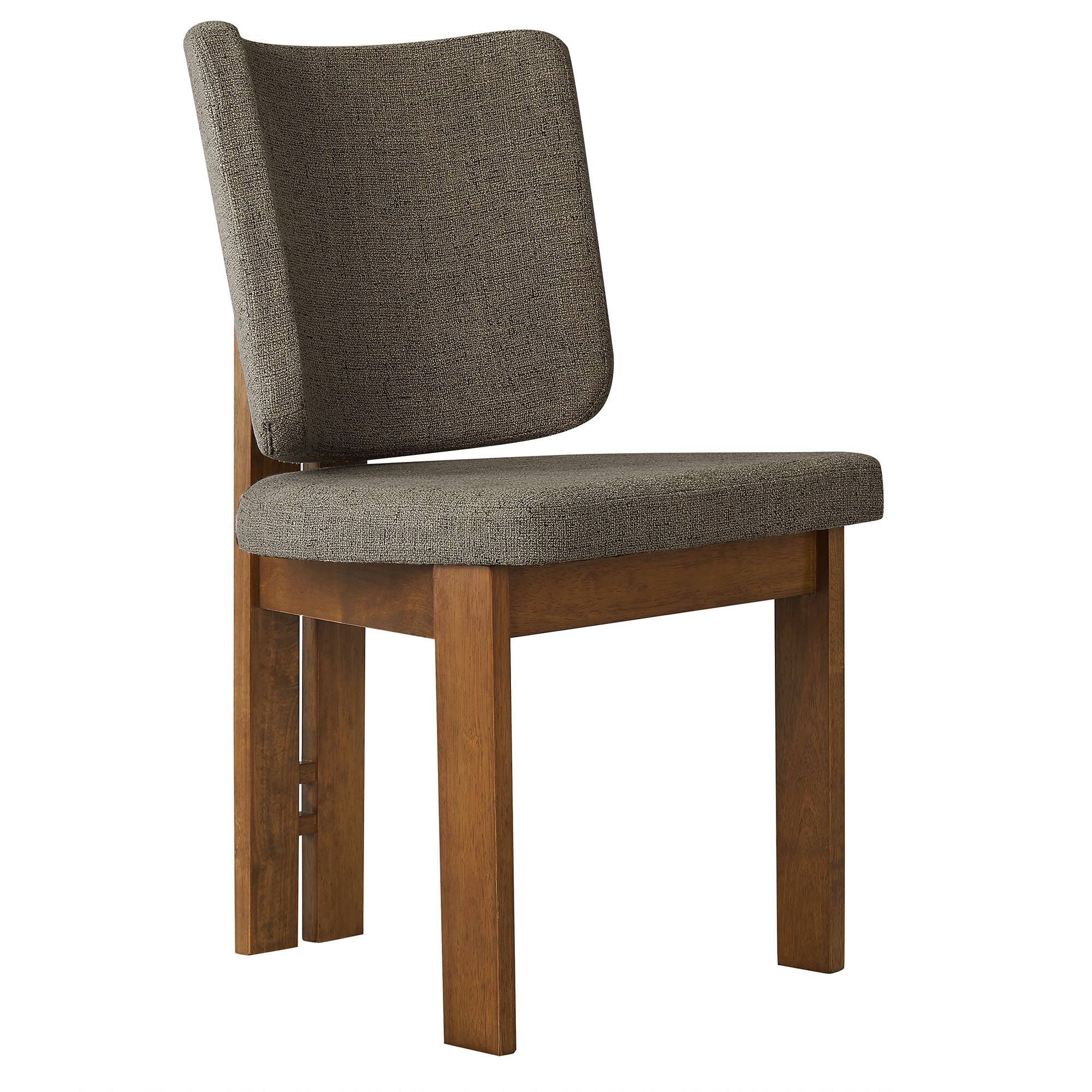 Back. Modway - Alba Armless Upholstered Dining Chairs Set Of 2 by Modway - Brown.
