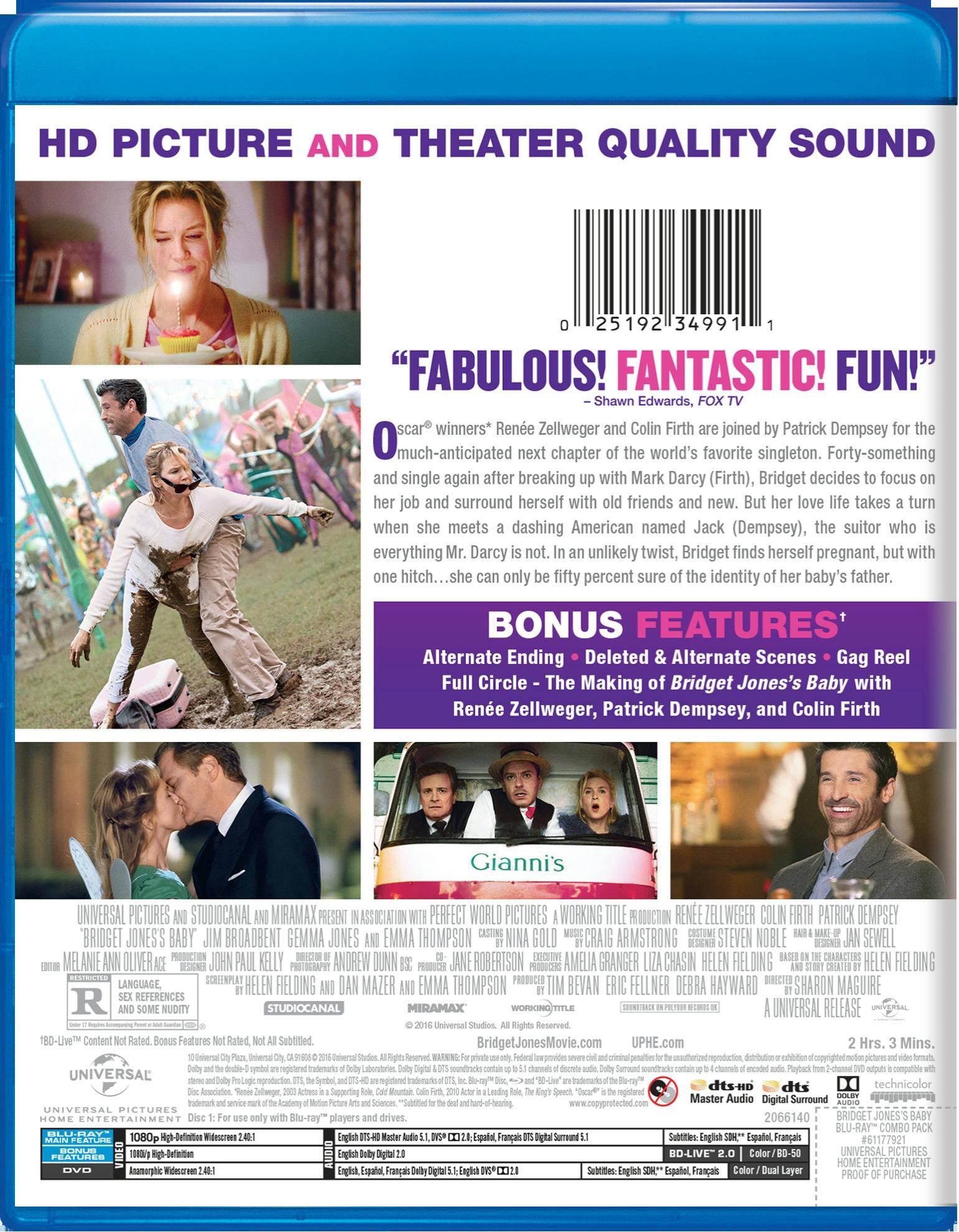 Angle. Bridget Jones's Baby (with DVD) [Blu-ray].