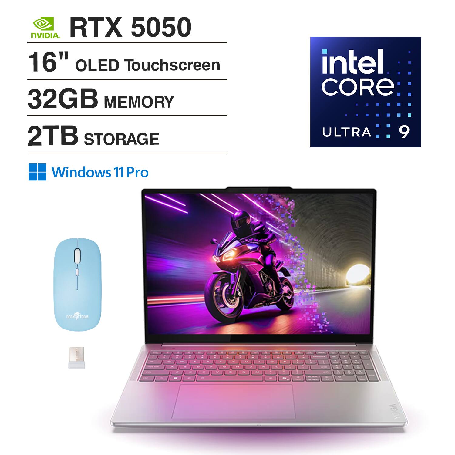 NVIDIA RTX 5050 16" OLED Touchscreen 32GB MEMORY 2TB STORAGE intel CORE ULTRA 9 Windows 11 Pro