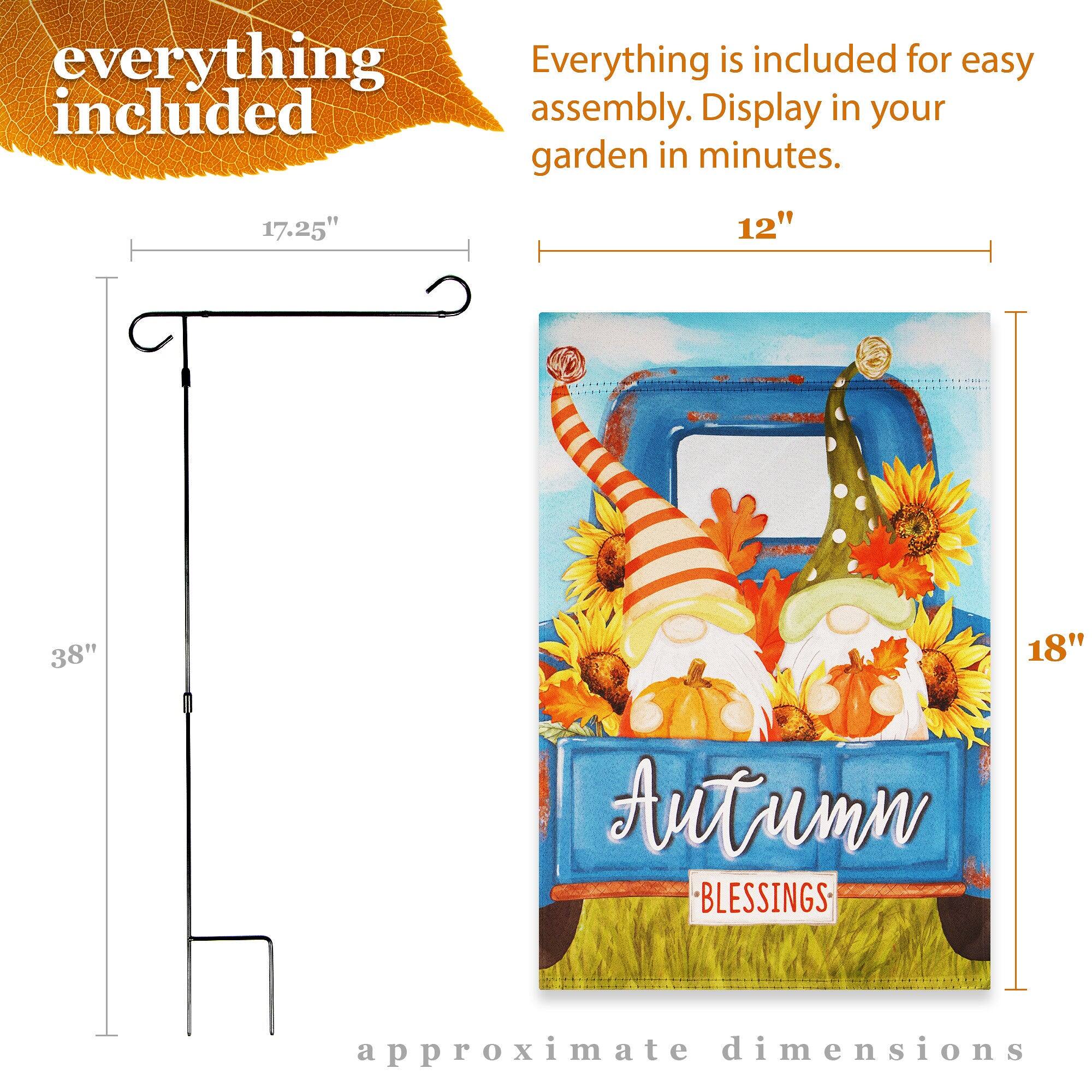everything included

Everything is included for easy assembly. Display in your garden in minutes.

17.25" 12" 38" 18" Autumn BLESSINGS approximate dimensions