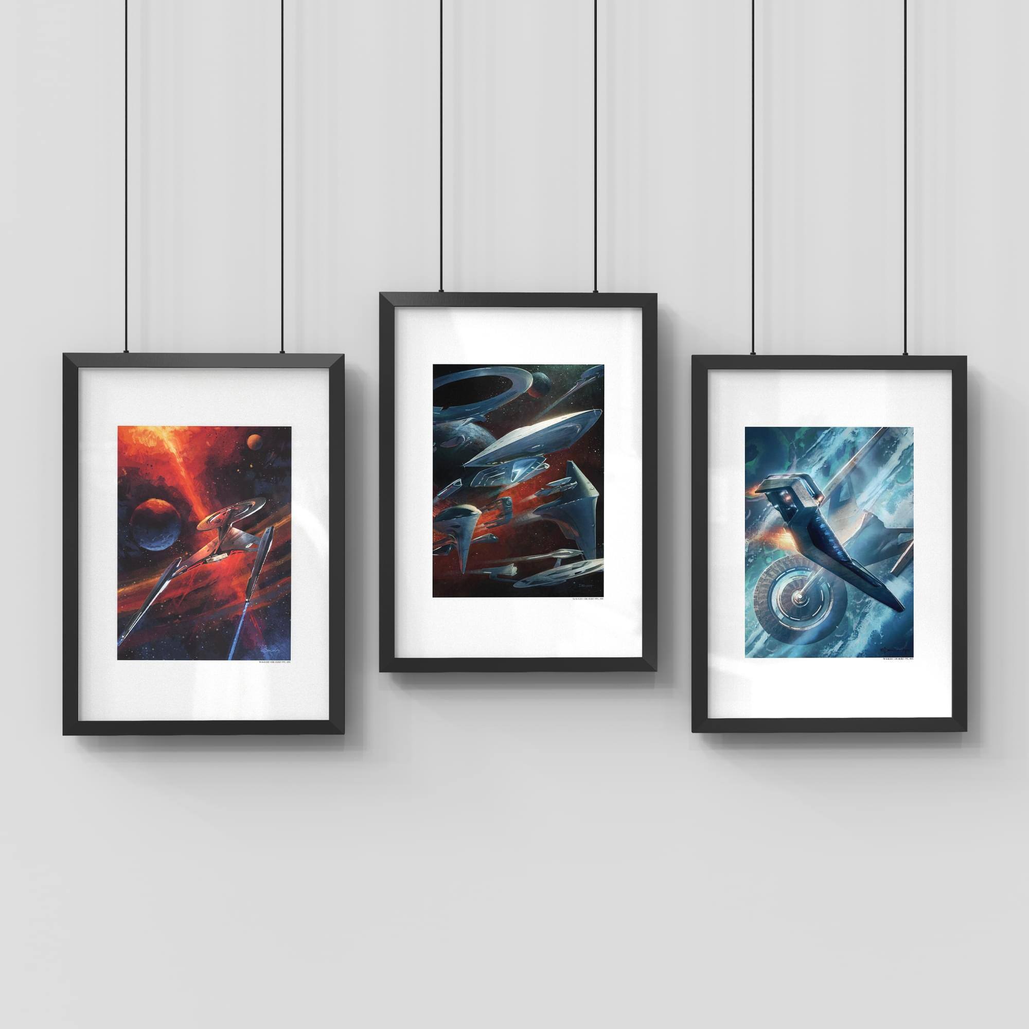 Alt View 1. Eaglemoss - Eaglemoss Star Trek Universe Giclee Print 3-Pack - Multi-Colored.