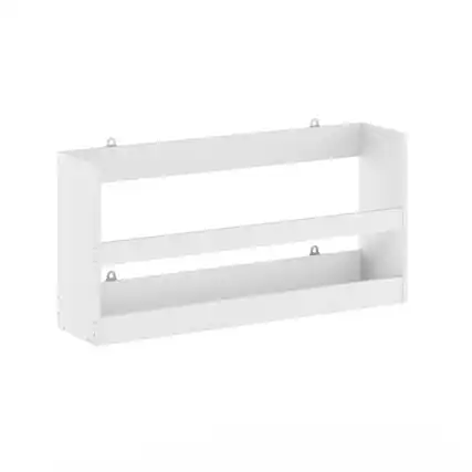 Front. Furinno - Hermite Multipurpose Wall Mounting Storage Shelf - White.