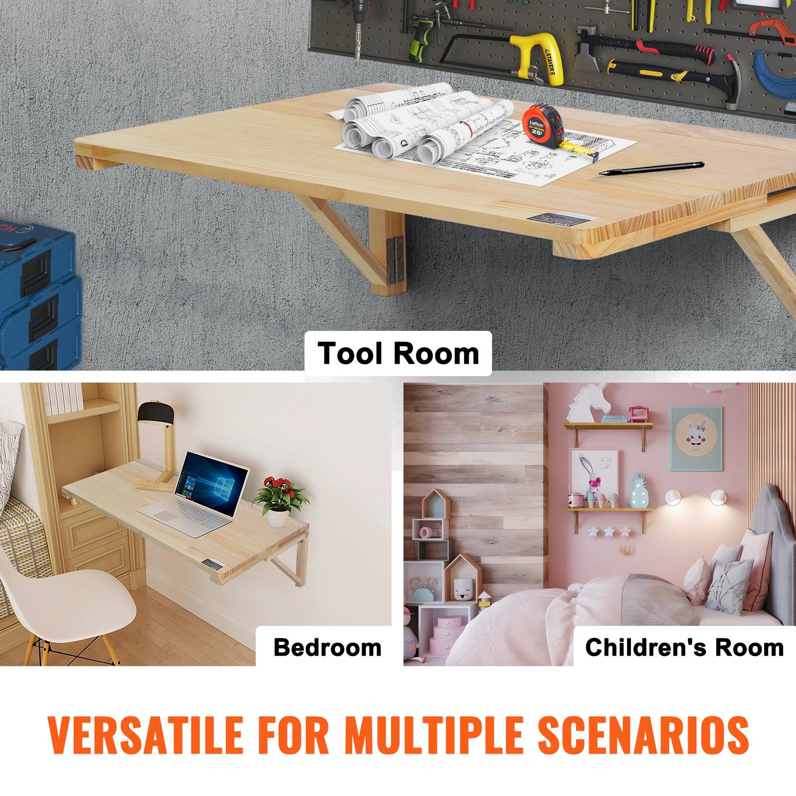 Tool Room  
Bedroom  
Children's Room  

VERSATILE FOR MULTIPLE SCENARIOS