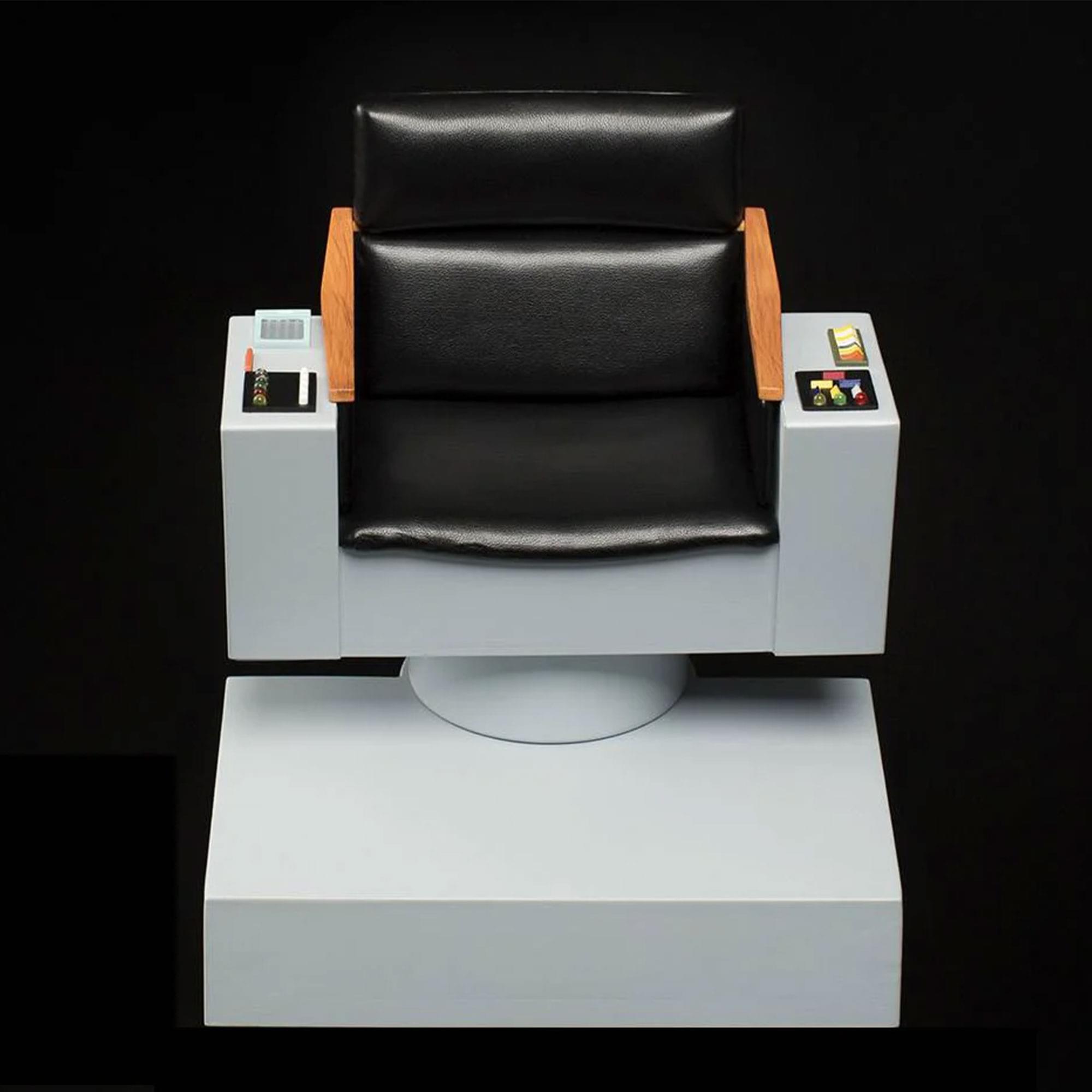 Alt View 2. Quantum Mechanix - Star Trek The Original Series Captains Chair 1/6 Scale FX Replica - White.