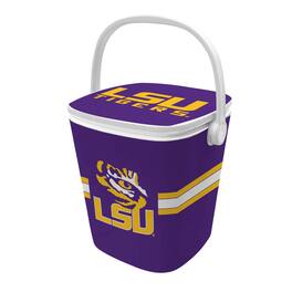 Indigo Falls - LSU Tigers 16-Quart Mini Cool Bar Cooler - White