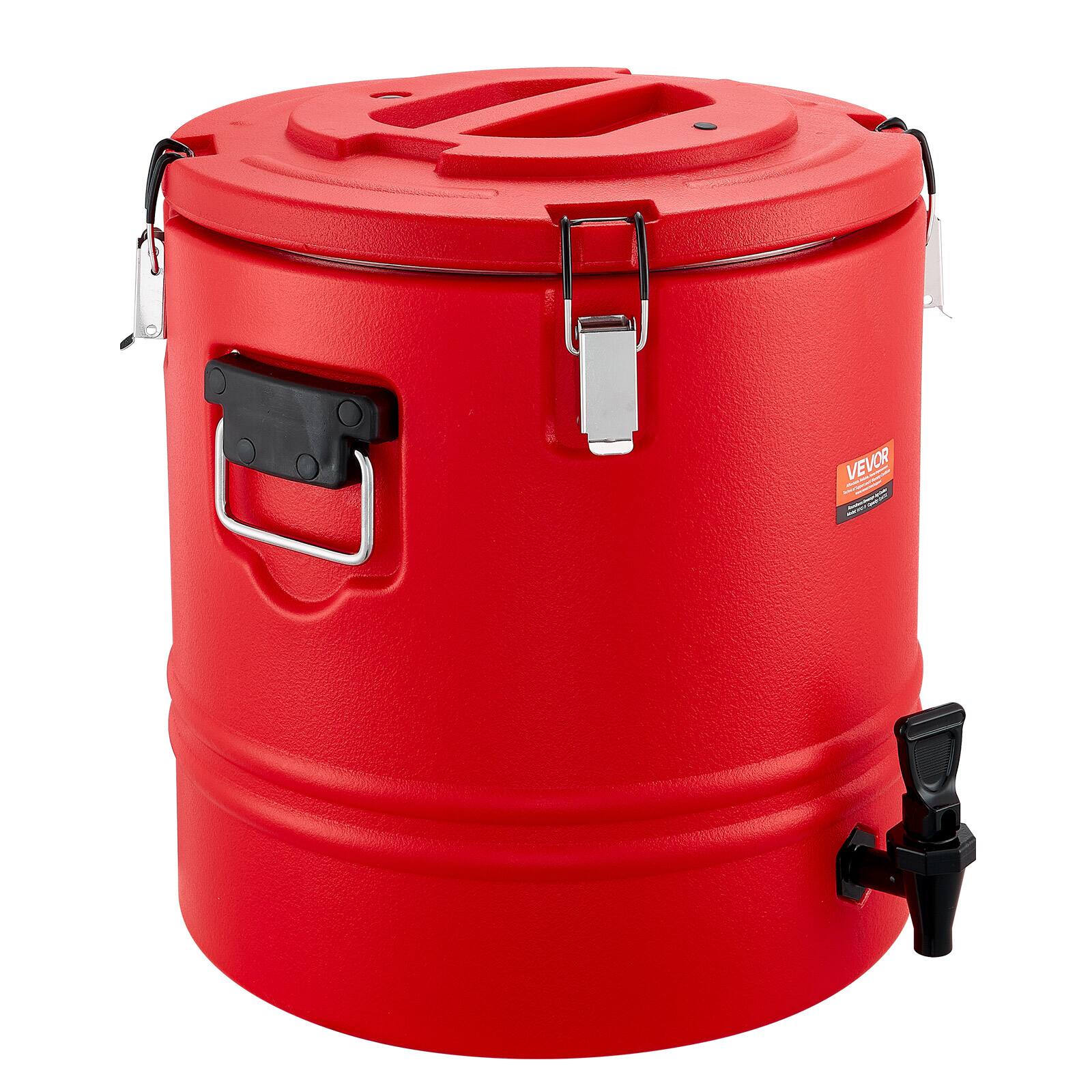 Alt View 5. VEVOR - Insulated Beverage Dispenser, 8 Gal/30.3L Thermal Hot and Cold Drink Server Dispenser with Spigot, Food-Grade Cooler Jug - Red.