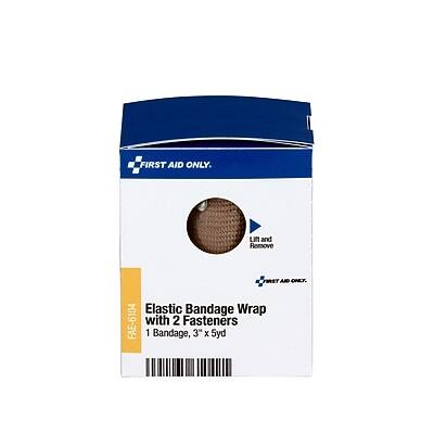 FIRST AID ONLY.

Lift and Remove

Elastic Bandage Wrap with 2 Fasteners
1 Bandage, 3" x 5yd