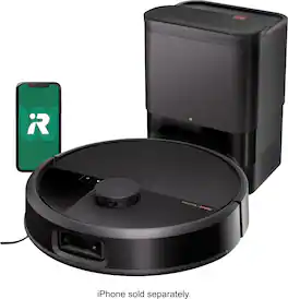 iRobot - Roomba 705 Vacuum + AutoEmpty Dock - Extreme Power-Lifting Suction, Anti-Tangle Dual Rubber Brushes, Self Empties, LiDAR - Black