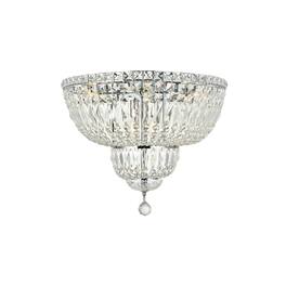 Elegant Lighting - Tranquil 10 light Flush Mount Clear Royal Cut Crystal - Chrome