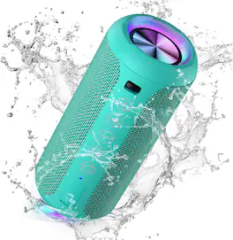 Ortizan - Portable Bluetooth Speaker,IPX7 Waterproof,24W Loud Stereo Sound,Bluetooth 5.3, 30H Playtime,TWS Pairing for Home,Party - Blue Green