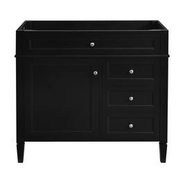 Boyel Living - 36 Inch Modern Bathroom Vanity Cabinet Two Drawers Tip Out No Sink - Black