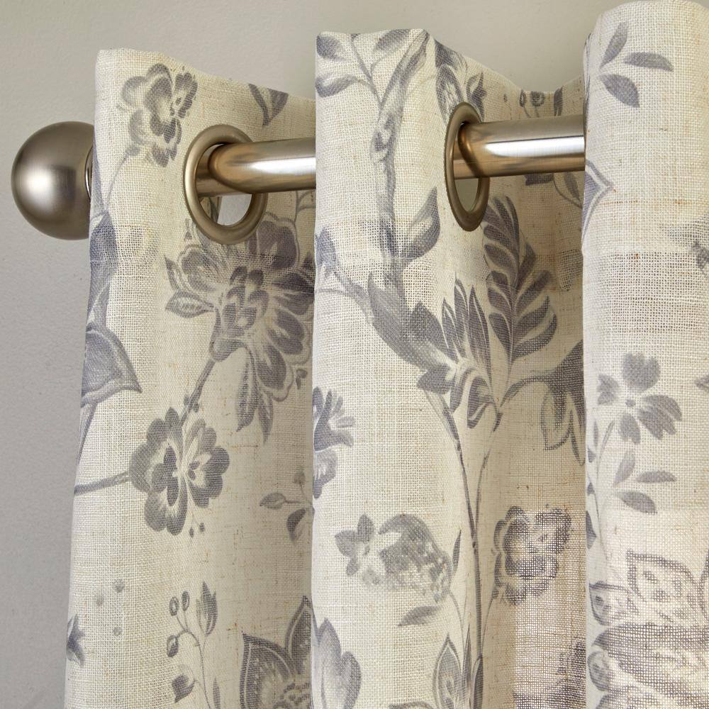 Angle. SKL Home - SKL Home By Saturday Knight Ltd Jackie Window Curtain Panel - 52" x 63" Gray - Gray.