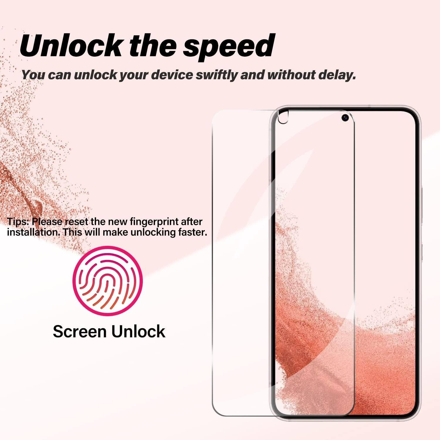 Unlock the speed  
You can unlock your device swiftly and without delay.  

Tips: Please reset the new fingerprint after installation. This will make unlocking faster.  

Screen Unlock