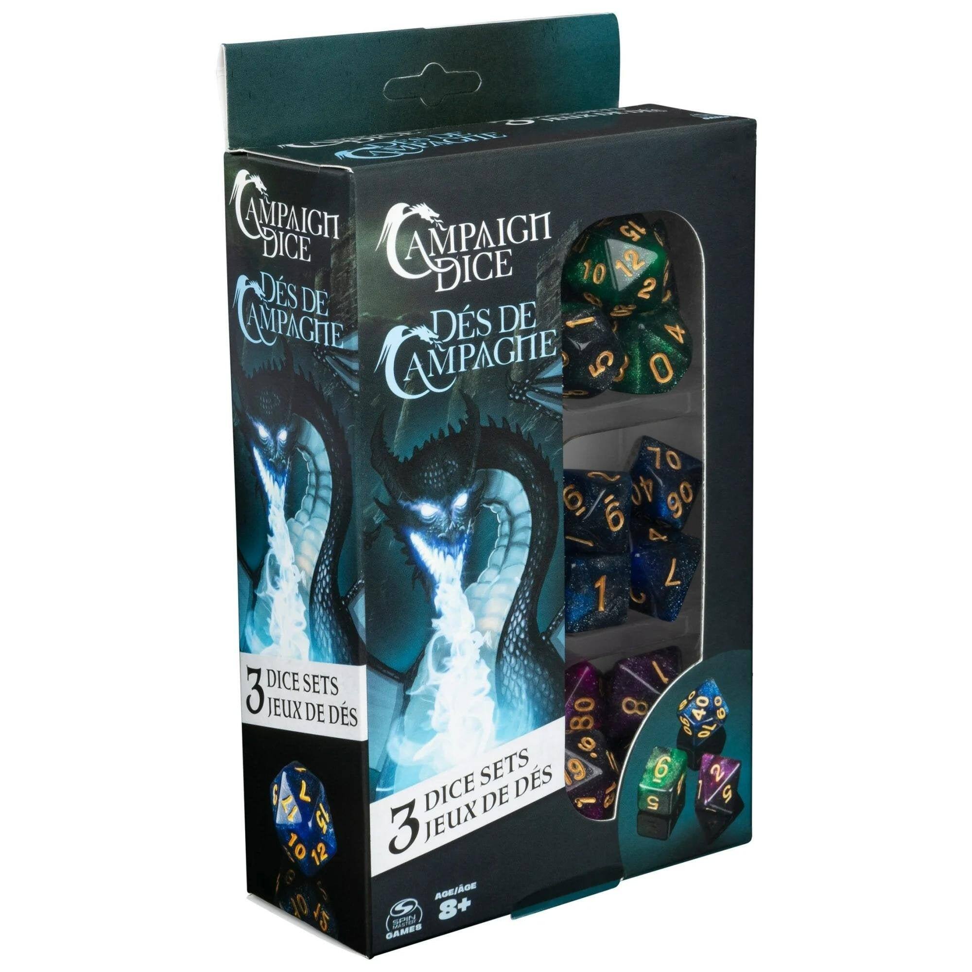 CAMPAIGN DICE  
DÉS DE CAMPAIGNE  

3 DICE SETS  
3 JEUX DE DÉS  

AGE: 8+