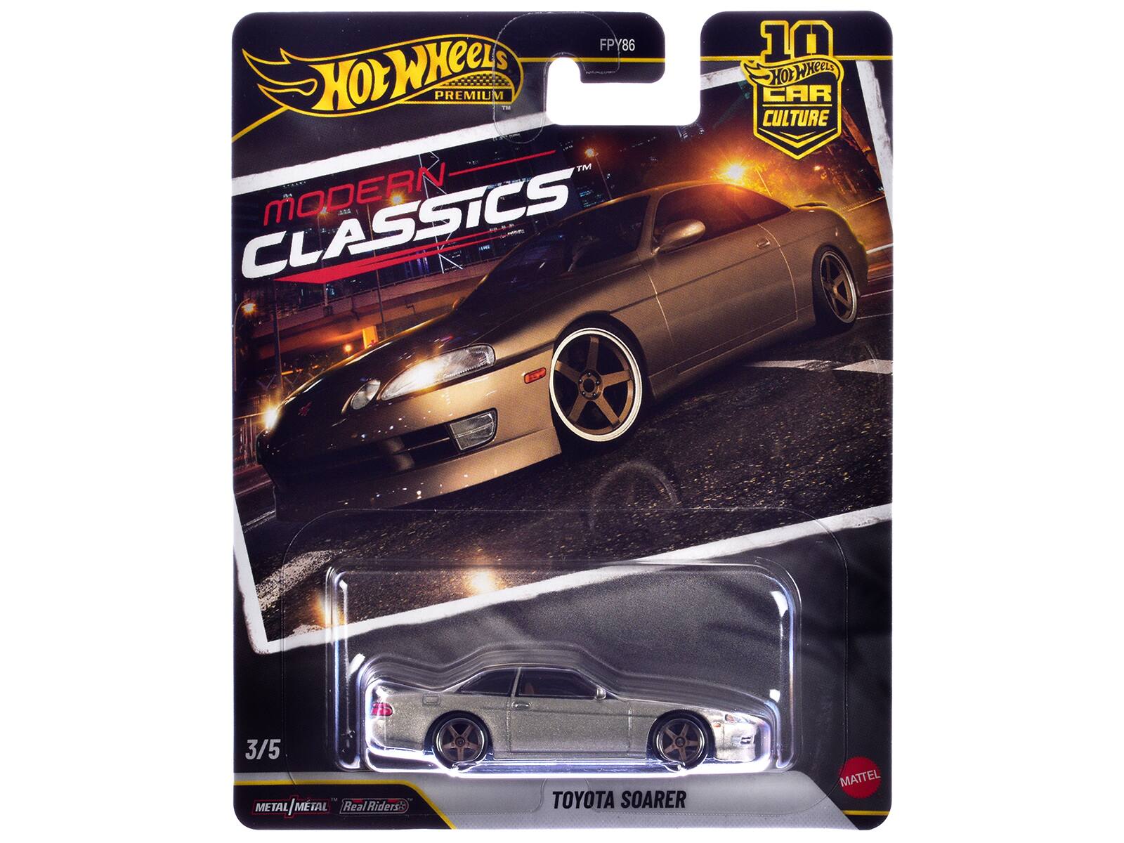 FPY86 Hot Wheels Premium T Modern Classics Modern Car Culture 10 Or Wheels Car Culture 7D 3/5 Metal/MTAL / Metal Real Riders' TOYOTA SOARER MATTEL