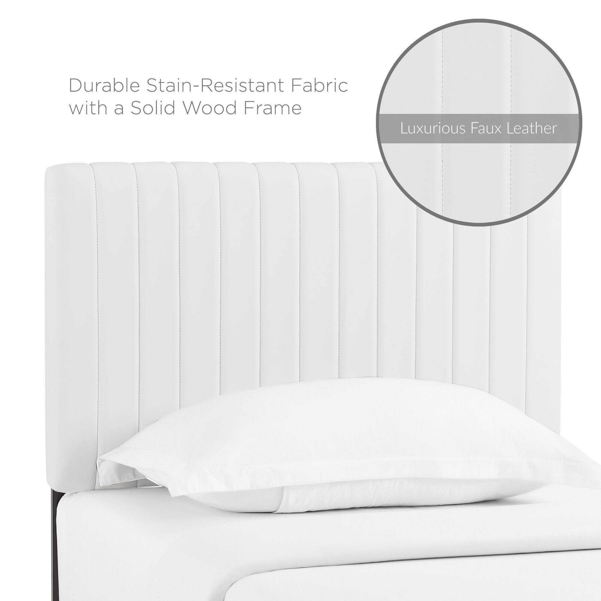 Durable Stain-Resistant Fabric with a Solid Wood Frame  
Luxurious Faux Leather