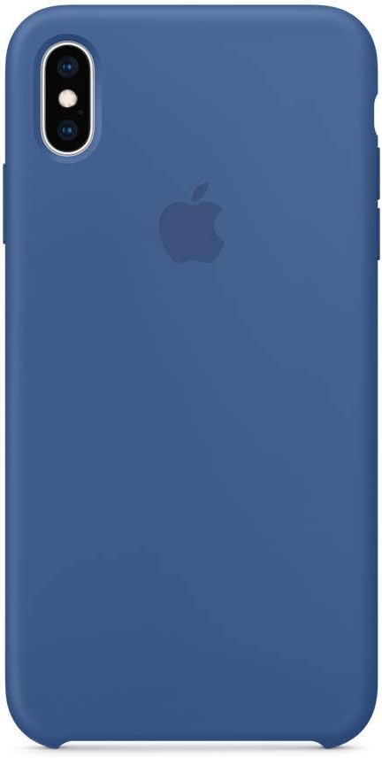 Back. Apple - Apple Silicone Case (for iPhone Xs Max) - Delft Blue - Blue.
