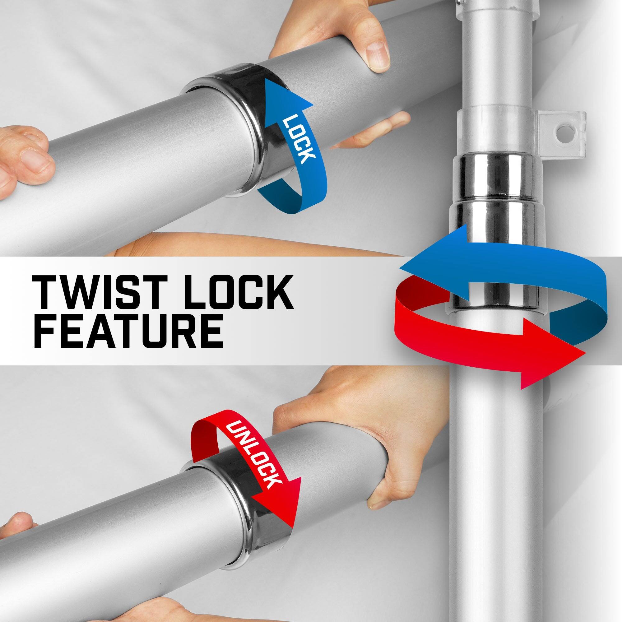 TWIST LOCK FEATURE  
LOCK  
UNLOCK