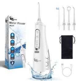ESBANY - Cordless Water Dental Flosser Oral irrigator, 310ml Rechargeable Water flosser for Teeth IPX7 Waterproof 4 Modes