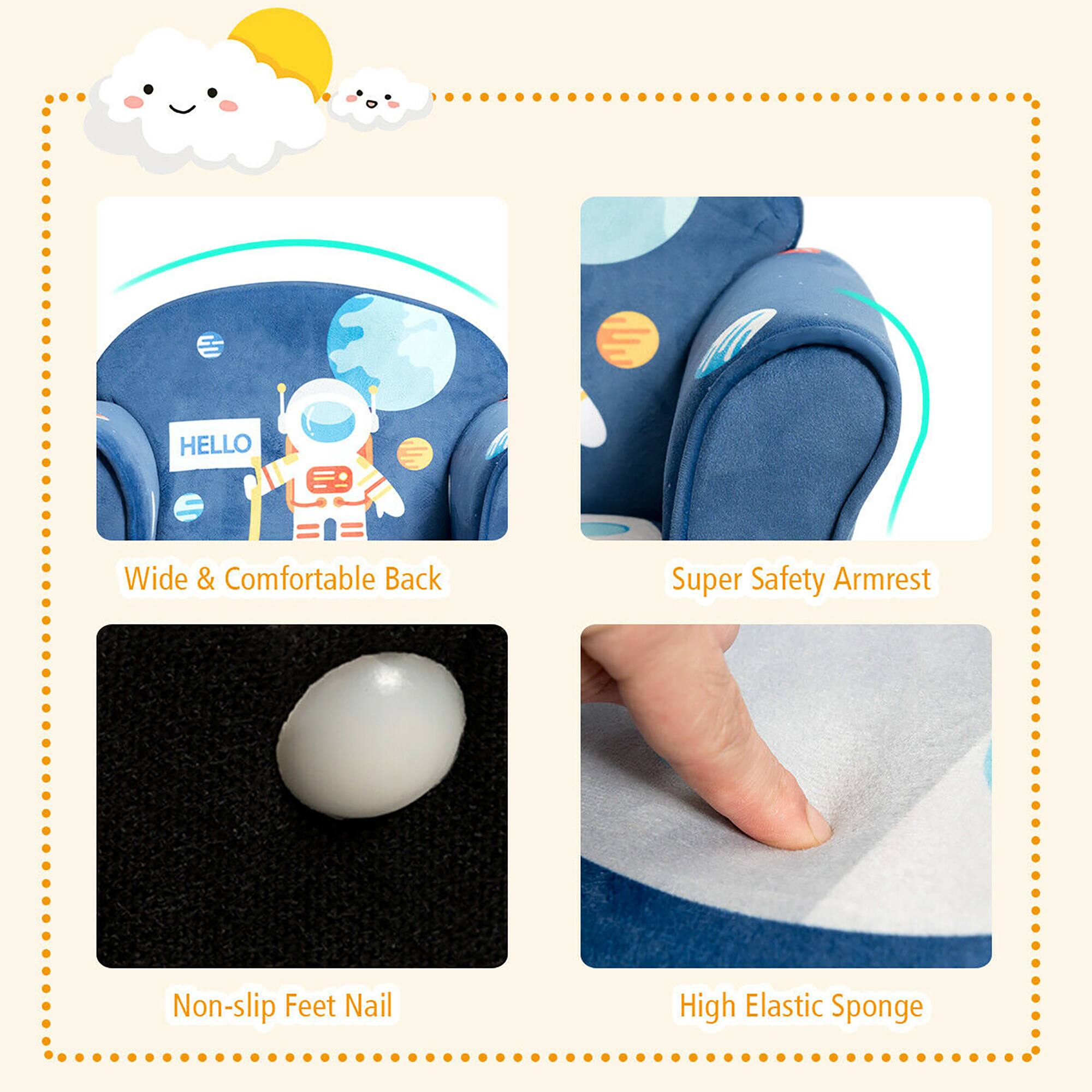 - Wide & Comfortable Back
- Super Safety Armrest
- Non-slip Feet Nail
- High Elastic Sponge