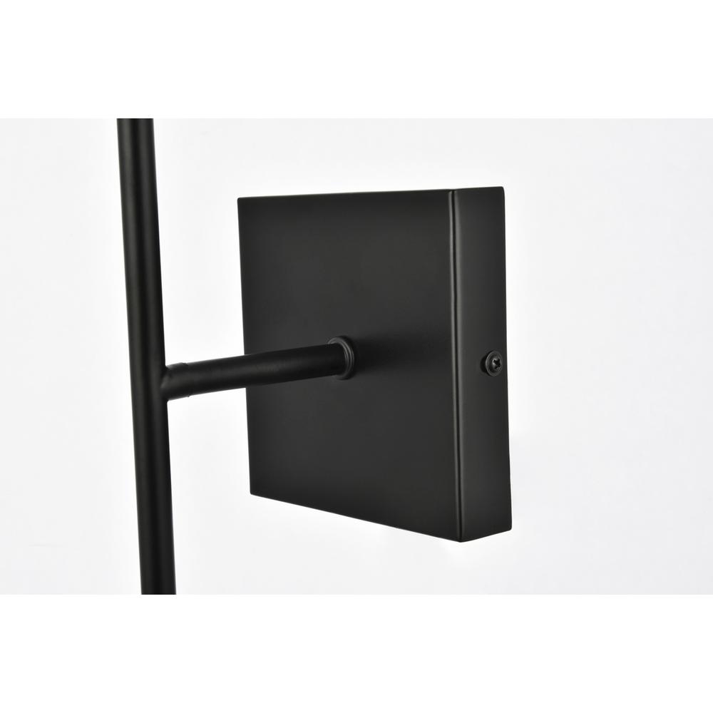 Alt View 2. Living District - Neri 1 light black and clear glass wall sconce - Black And Clear.