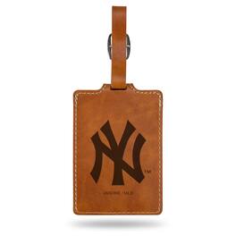Jardine - New York Yankees Ultra Suede Luggage Tag - Brown