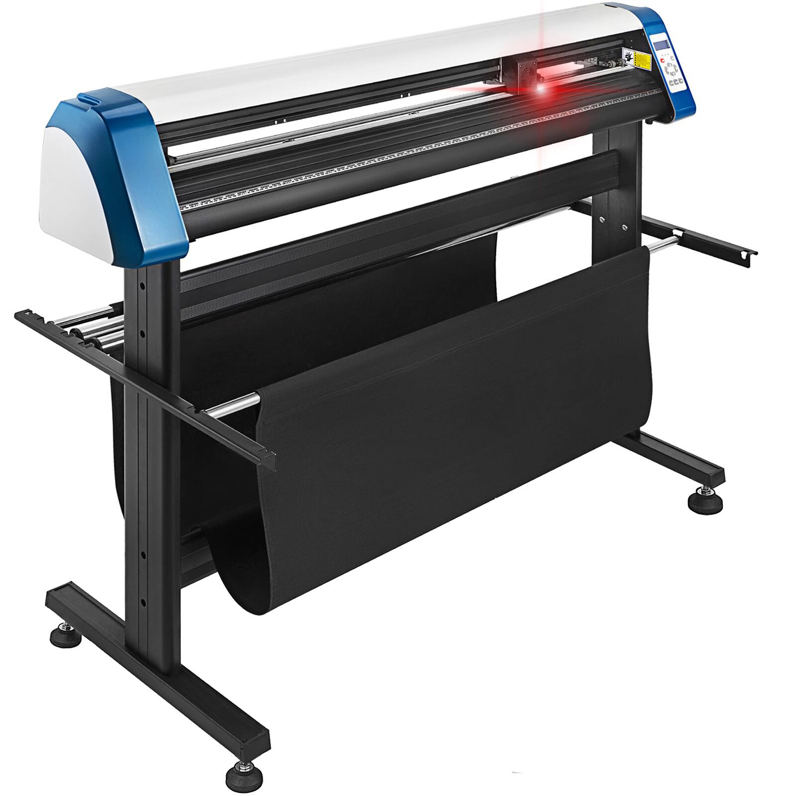 Alt View 5. VEVOR - 53-Inch Automatic Contour Vinyl Cutter Plotter Force & Speed Adjustable Sign Cutting With Floor Stand & Signmaster - Black,White,Blue.