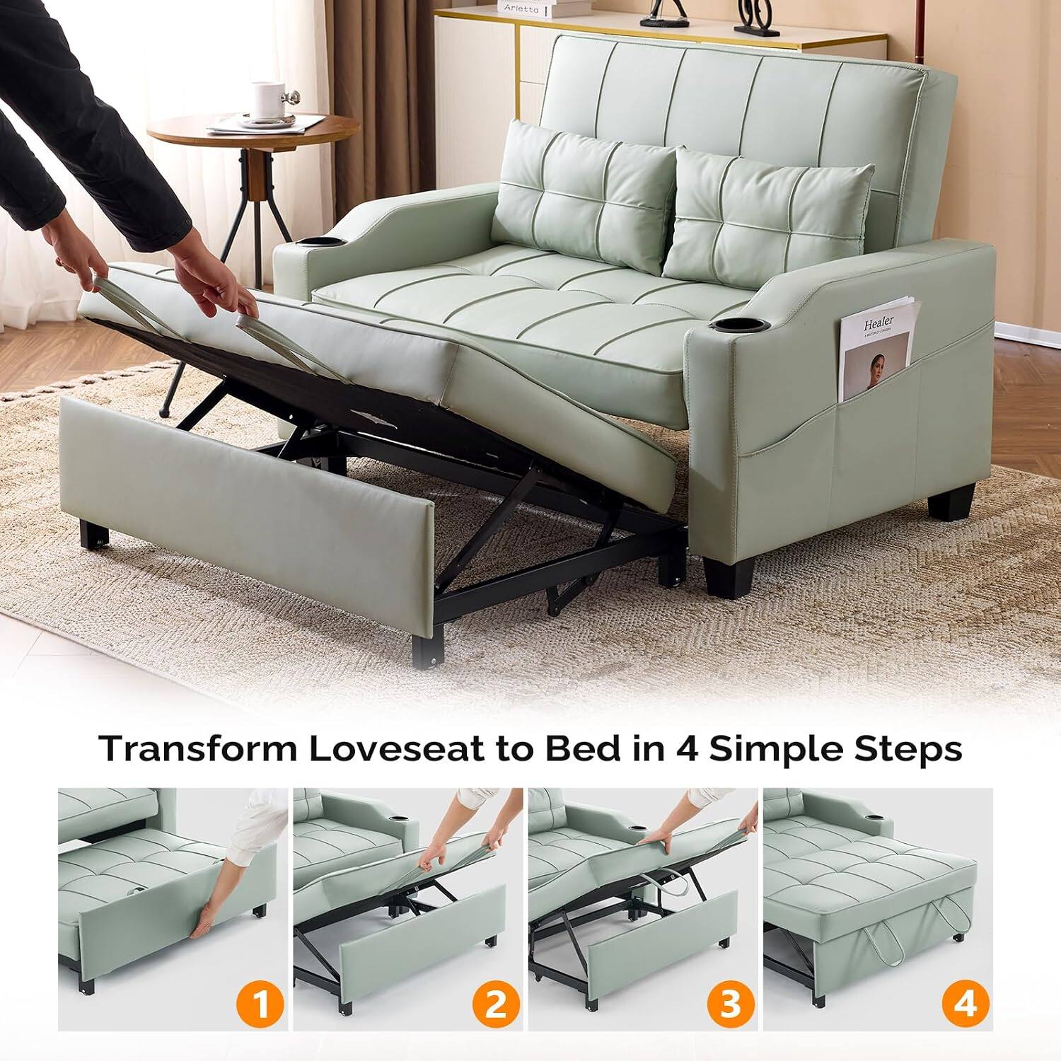 Transform Loveseat to Bed in 4 Simple Steps
