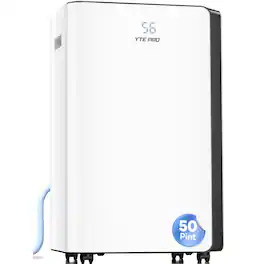 FreAire - 50Pint Quiet Dehumidifier for 4500Sq.Ft With 3.3Ft Drain Hose For Basement, Whole Home - White