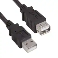 Front. Sanoxy - Sanoxy 1ft USB 2.0 A Male to A Female Extension Cable, Black - Black.