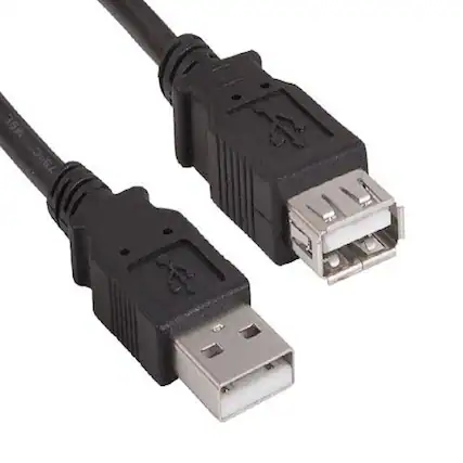 Front. Sanoxy - Sanoxy 6ft USB 2.0 A Male to A Female Extension Cable, Black - Black.