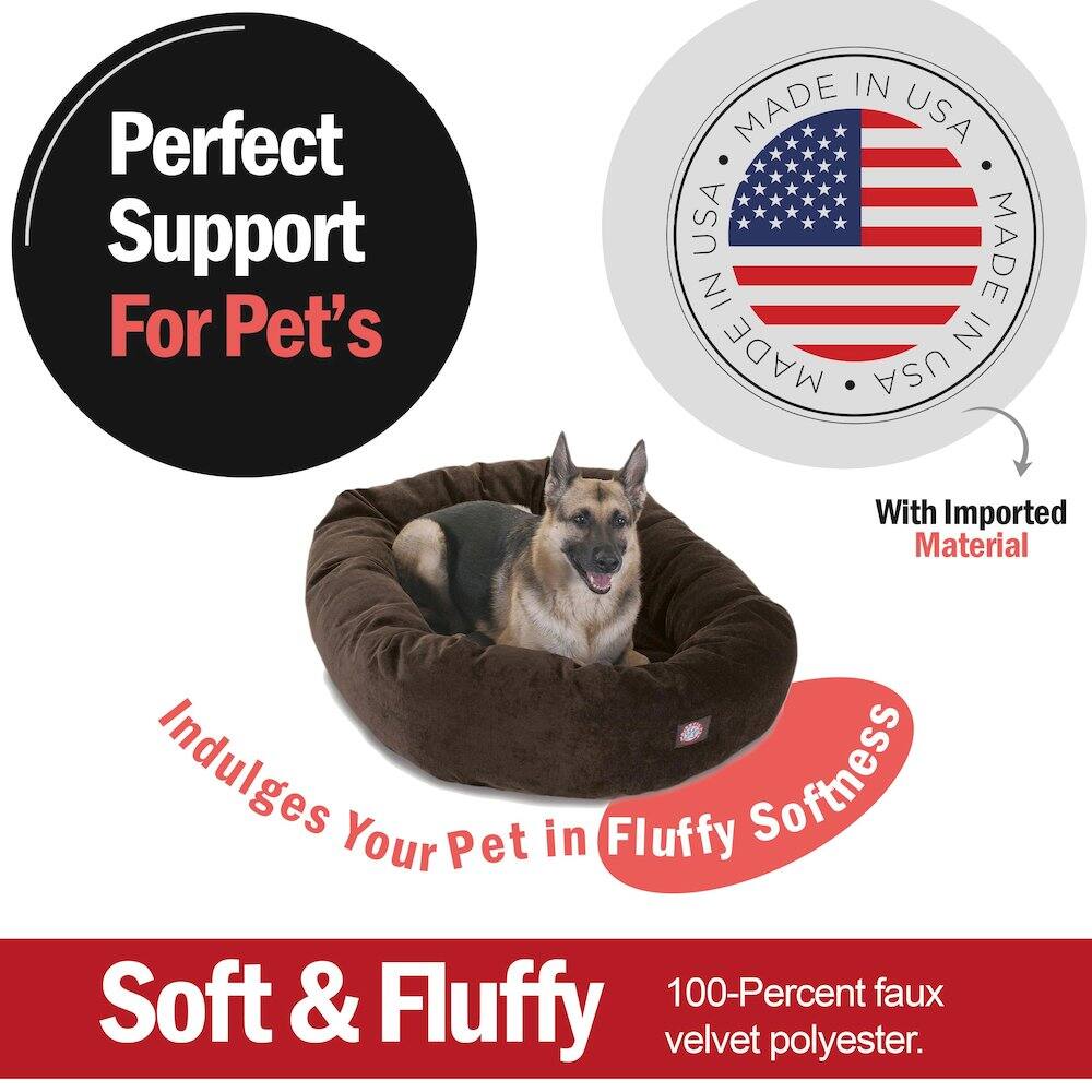 Perfect Support For Pet's

MADE IN USA

With Imported Material

Indulges Your Pet in Fluffy Softness

Soft & Fluffy

100-Percent faux velvet polyester.