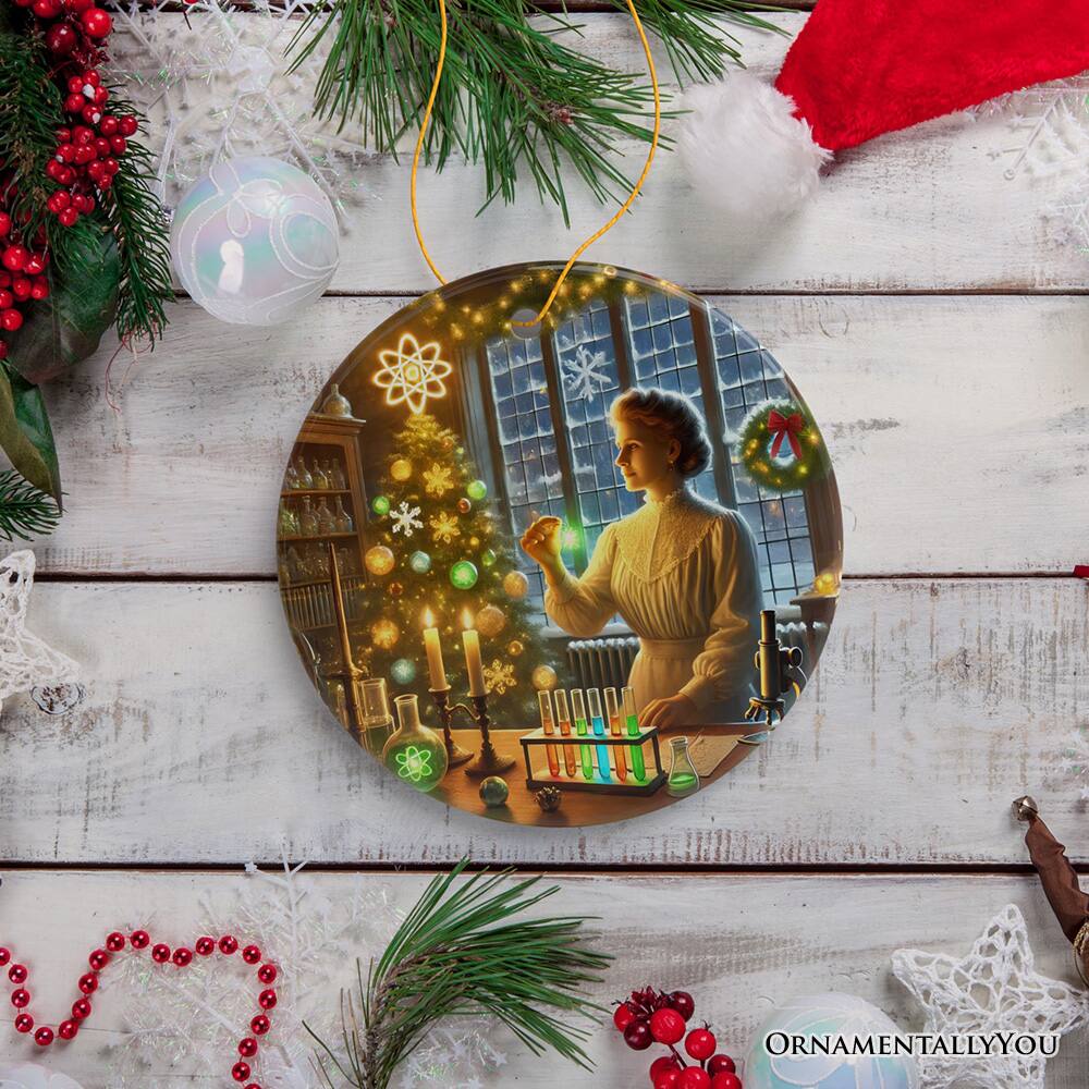 Back. OrnamentallyYou - Marie Curie Christmas Ornament Physicist and Chemist Student and Teacher Gift - Multi-colored.