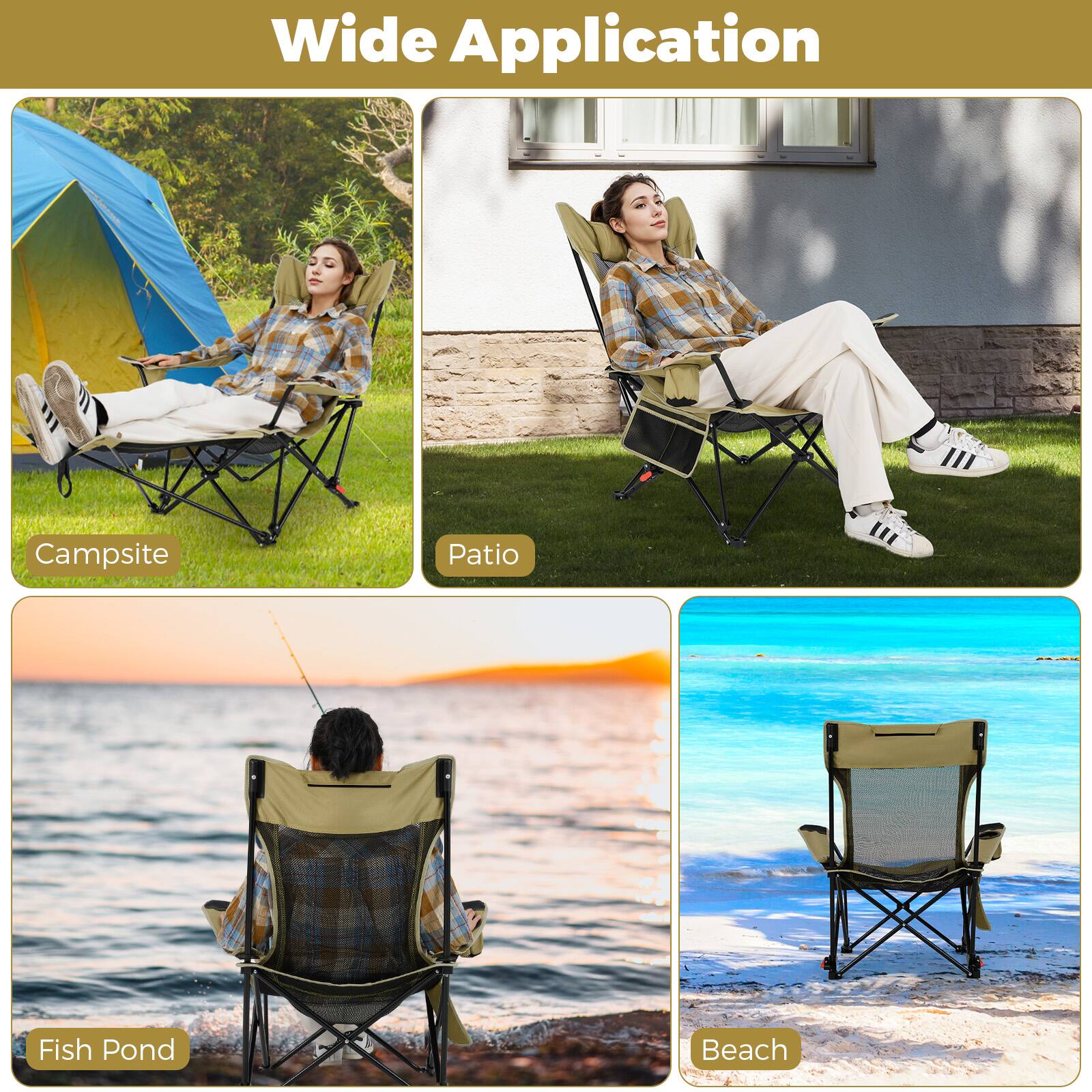 Wide Application

- Campsite
- Patio
- Fish Pond
- Beach