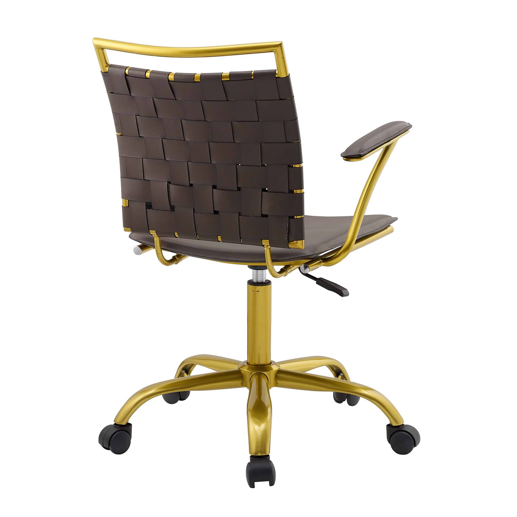 Alt View 2. Modway - Fuse Faux Leather Office Chair by Modway - Brown.
