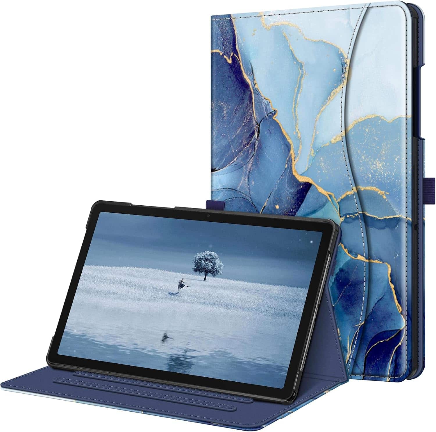 Fintie - Multi-Angle Viewing Case for Samsung Galaxy Tab A11+ / Tab A9+ 11 Inch, With Front Card Pocket, Vegan Leather Exterior - Ocean Marble price history on PriceWatchPro