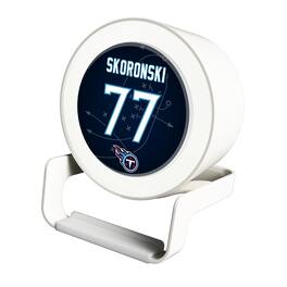 Keyscaper - Peter Skoronski Tennessee Titans Night Light Charger and Bluetooth Speaker - White
