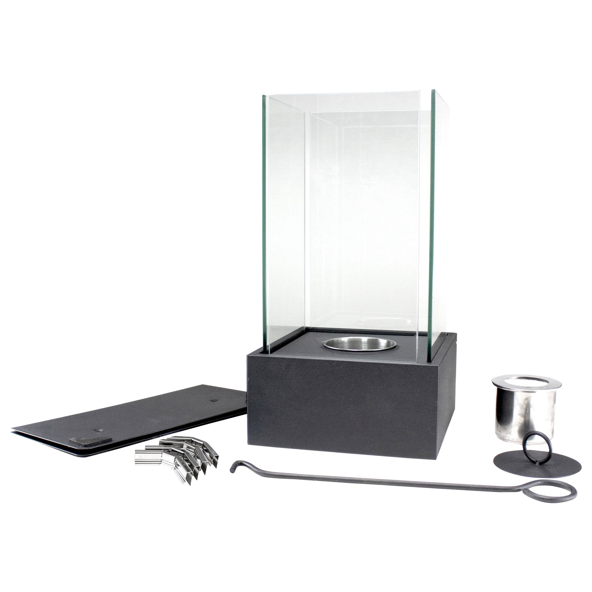 Alt View 4. Northlight - Bio Ethanol Ventless Portable Fireplace with Flame Guard - 15" - Black.