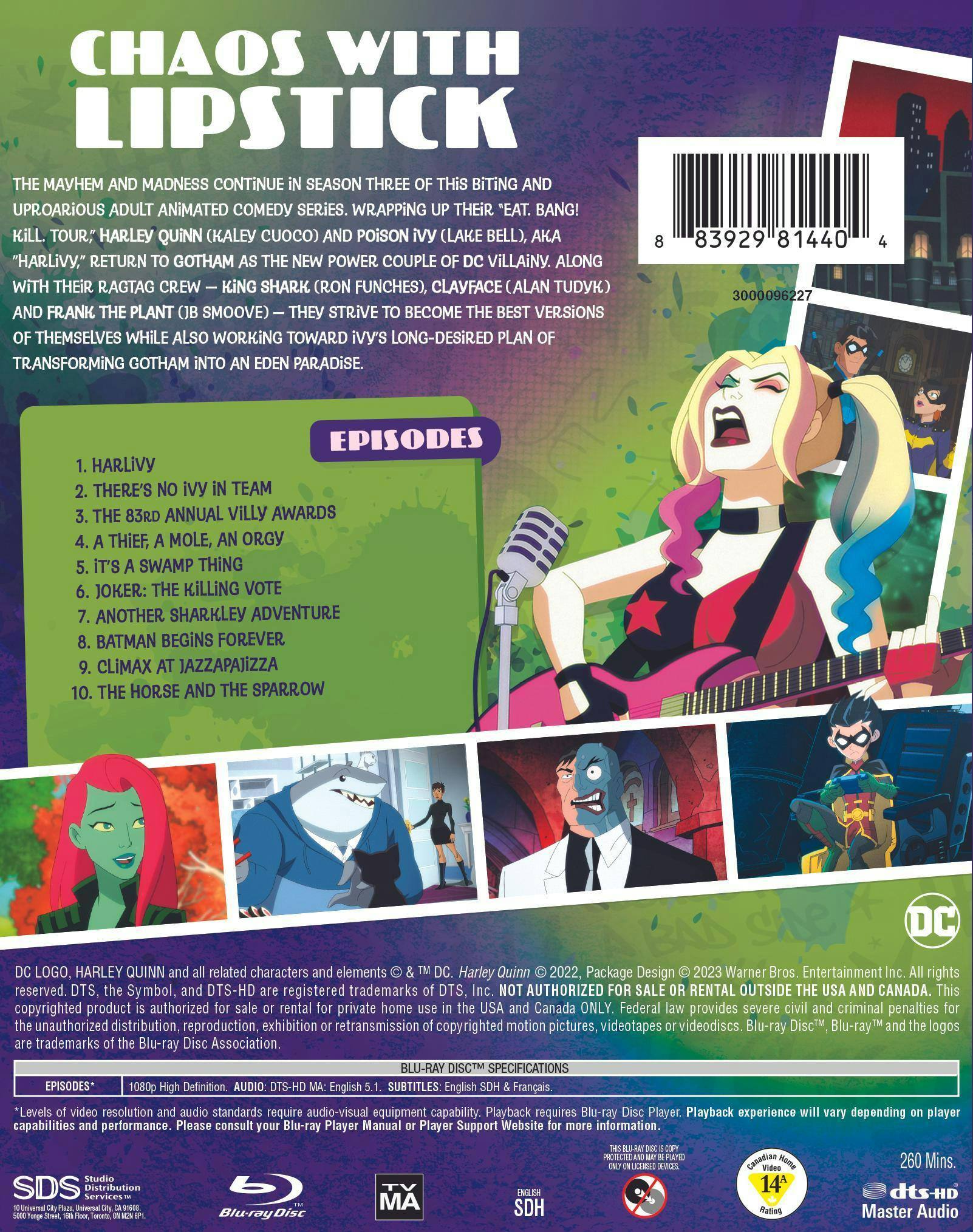 Back. Harley Quinn: The Complete Third Season [Blu-ray].