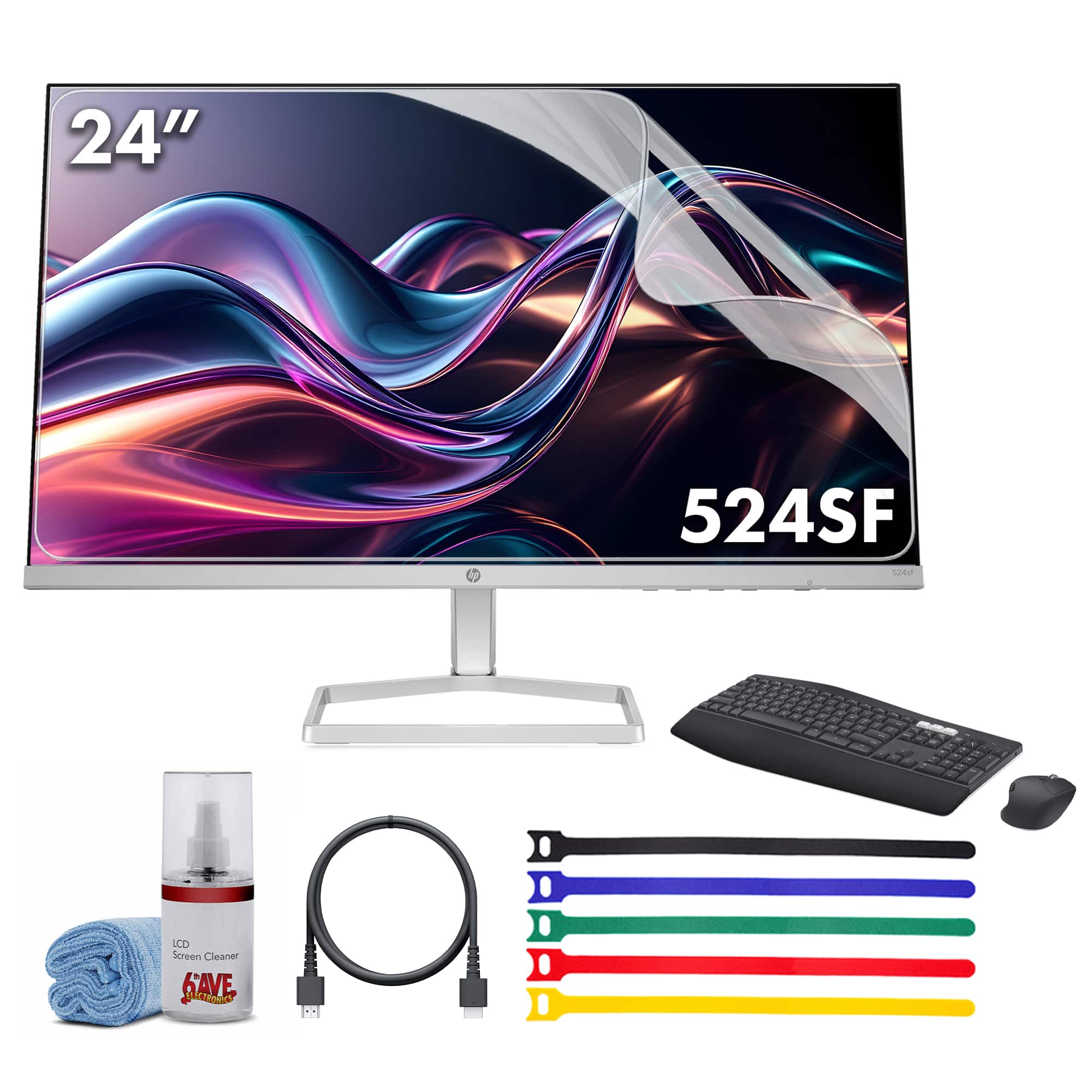 HP - 524SF 24" 16:9 FHD 1080p IPS Slim Monitor Bundle