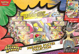 Pokémon - TCG: Mega Evolution Ascended Heroes Collection - 10 Booster Packs & Poster