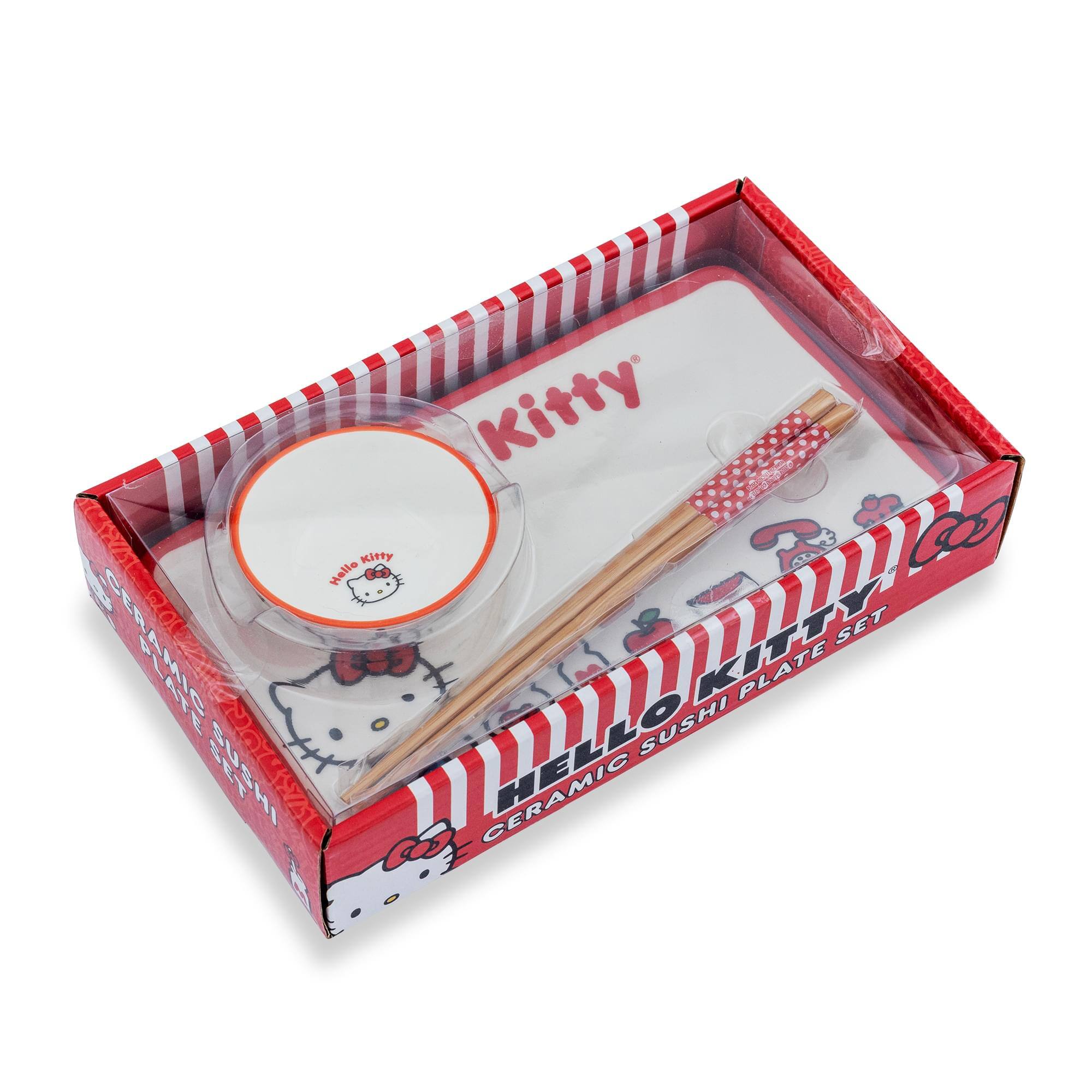 Kitty 1AS Hello Kitty lez 1 CERA CERAMIC KITTY SET AUCHI L'empes CERAMIC HELLO SUSHI PLATE