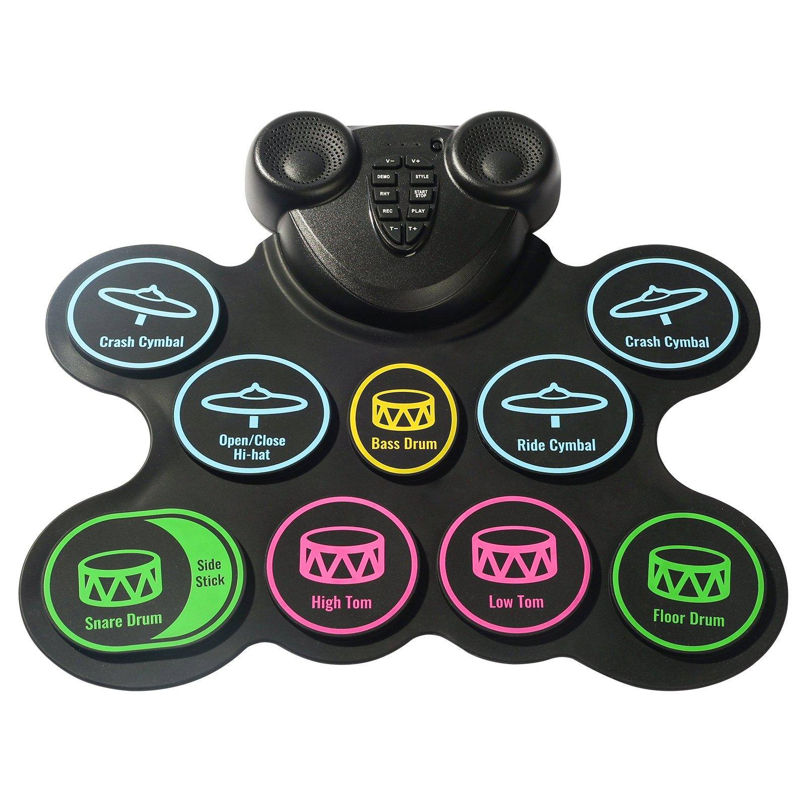 - Crash Cymbal
- Open/Close Hi-hat
- Bass Drum
- Ride Cymbal
- Snare Drum
- Side Stick
- High Tom
- Low Tom
- Floor Drum