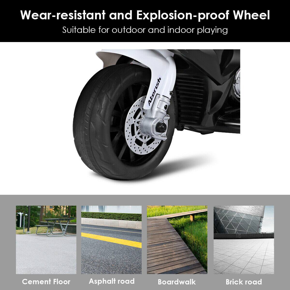 Wear-resistant and Explosion-proof Wheel  
Suitable for outdoor and indoor playing  

Cement Floor  
Asphalt road  
Boardwalk  
Brick road