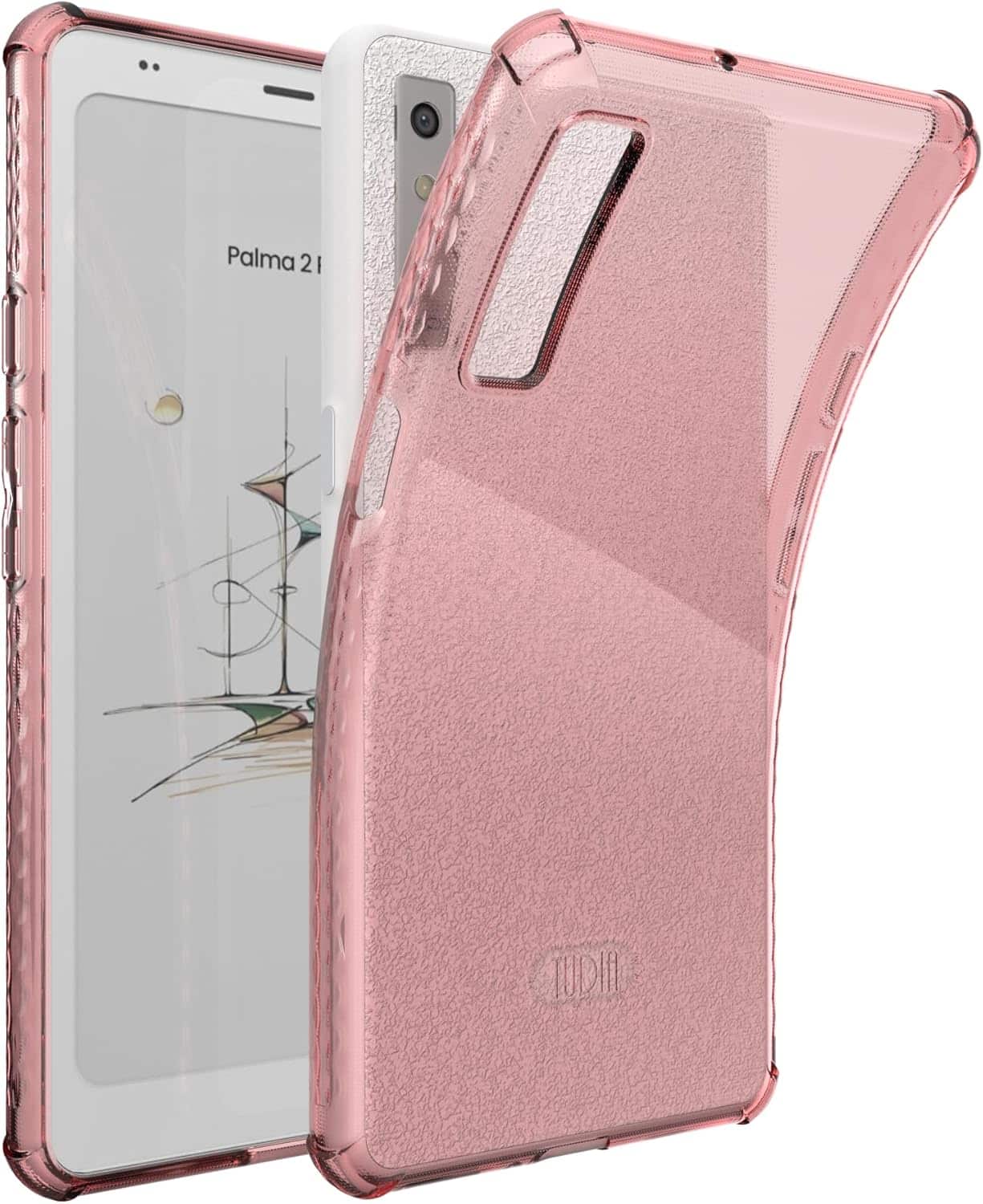 TUDIA - SKN Clear Designed for Boox Palma 2 PRO Case Back Cover Shockproof Slim - Clear Pink